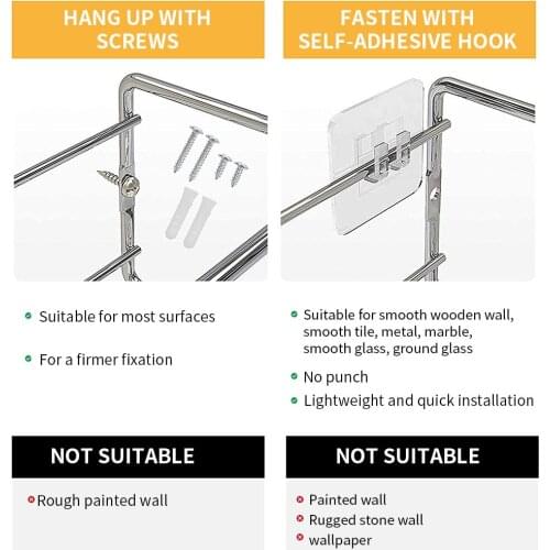 Big Capacity Adhesive Spice Bottle Bracket House Spice Rack Metal Punch-Free Spice Bottle Shelf Holder Organizer Kitchen Toilet