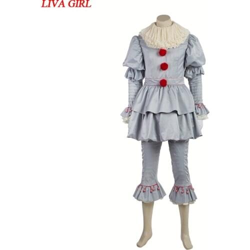 Stephen Kings It Pennywise Cosplay Costume Clown Costume For Men Halloween Clothes With Boots Custom Made