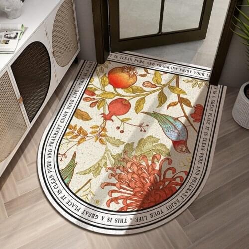 American entrance door mat Semicircle PVC wire loop outdoor doorway carpet waterproof rug Scratch the dirt Elasticity floor mat