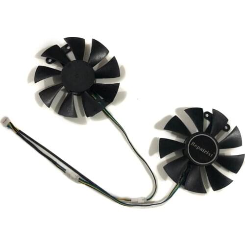 Repairist 2pcs/lot GTX 950/960 GPU Graphics cooler VGA fan For GALAXY GeForce GTX950 gtx960 Europe V1 4G Video Card cooling