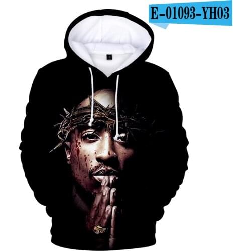 Personality Gangsta Rap 2Pac Hoodies Mens Hoodie Sweatshirt Hoody Men/Women Gangsta 2Pac Tupac Amaru Shakur Hoodies Plus Size