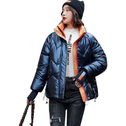 New 2021 Women Clothing Long Sleeve Loose Womens Parkas Thick Padded Jacket Warm Coat Casual Parka Female Short Winter Jackets