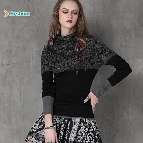 New Knitting Sweater Vintage Jacquard Long Sleeve Basic Style
