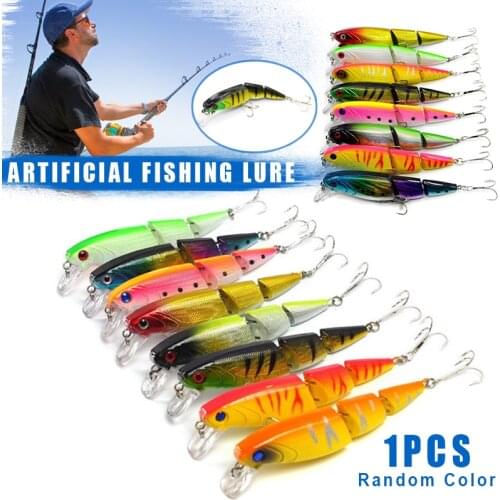 Fishing Lure Wobblers 3-segement Swimbait Crank Minow Simulation Bait For Fishing Color Random