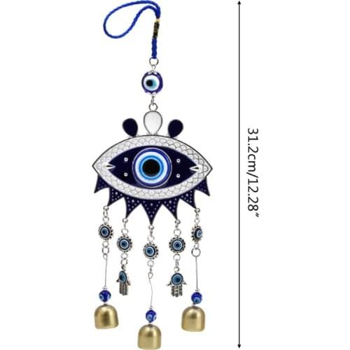 Retro Blue Evil Eyes Windchime Wind Bells Handcraft Pendant Home Garden Hanging Ornaments Decor