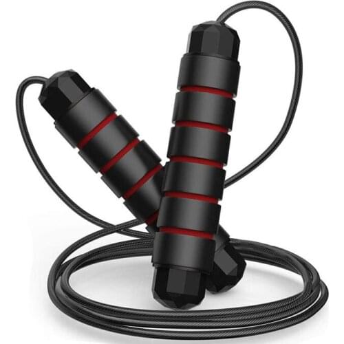 Skipping Rope Tangle-Free Rapid Speed Jump Rope Cable 6 Memory Foam Handles for Aerobic Exercise