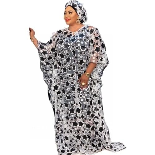 No Turban Super Size New African Womens Dashiki Fashion Loose Embroidery Long Dress African Dress For Women African Clothes