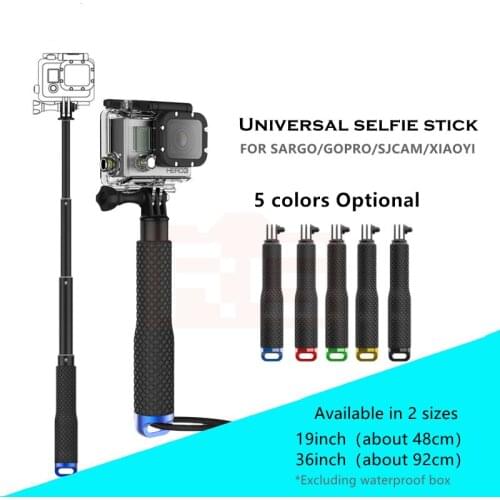 Universal Extendable Handheld Selfie Sticks For Gopro HERO 5 4 6 7 3+ 3 2 1 Monopod For SARGO SJCAM XiaoYi Sports Motion Camera