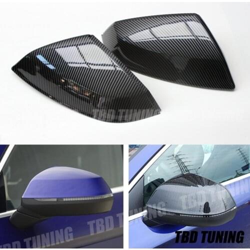 For Audi Q5 SQ5 Q7 SQ7 Carbon Fiber Look Rear View Mirror Cover 2016 20107 2018 2019 Q5 Q7 Mirror Cover