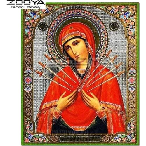 ZOOYA Diamond Embroidery 5D DIY Diamond Painting Religion of the Virgin Mary Painting Cross Stitch Rhinestone Mosaic BJ1640