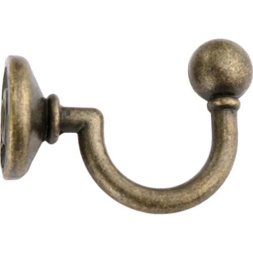 2PCS Antique Hooks Wall Hanger Zinc Alloy Wall Hook Bronze Cloth Coat Bag Hat Hanging Hooks Bathroom Kitchen Furniture Hardware