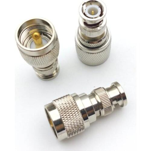 20pcs copper BNC Male to UHF Male Pl259 PL-259 Connector Car Radio Antenna Adapter