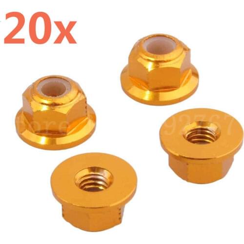 Wholesale 5Packs/Lot 4P/Pack HSP 102049 122049 (02190) Alum Nylon Nut M4 1/10 Upgrade Parts 4WD RC Car For HSP Himoto EP Cars