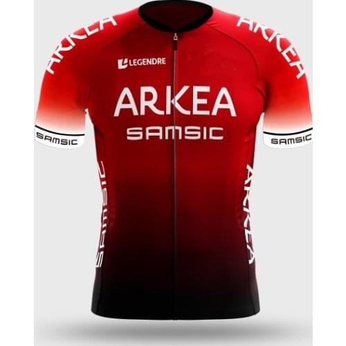 2021 ARKEA SAMSIC TEAM RED ONLY SHORT SLEEVE CYCLING JERSEY SUMMER CYCLING WEAR ROPA CICLISMO WITH POWER BAND