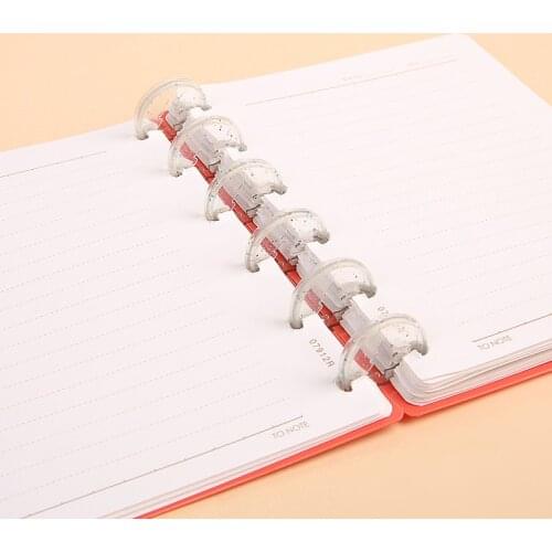 24MM Mushroom Hole Binder Ring Binding Buckle Plastic Notebook Binding Discs Loose-leaf Disc Clip T-shaped Hole Office Supplies