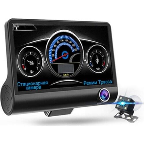 3 In 1 Radar Car Dvr Gps Tracker 4.0 Inch 3 Way Cameras Video Recorder Radar Detector Dashcam Camcorder Russian Voice