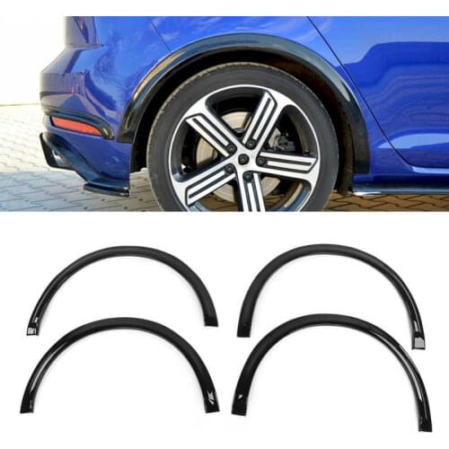 4Pcs Gloss Black for Maxton Style Fender Flares Extension Wide Body Kits Fit for MK7 MK7.5 R 2013 2014 2015 2016 2017-2020