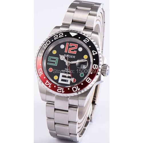 40mm BLIGER Steel strip Ceramic Bezel sapphire automatic mens watch