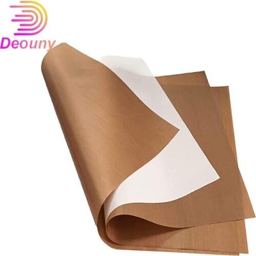 DEOUNY 5 Pcs Reusable Baking Sheet Heat Resistant Transfer Glass Fiber Non Stick Washable Baking Paper Cookies Bread Pastry Mat