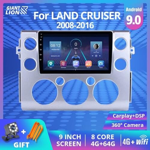2Din Android 9.0 Car Radio Car Multimedia Video Player Stereo GPS Autoradio For Toyota Land Cruise 2008-2016 Car DVD Player