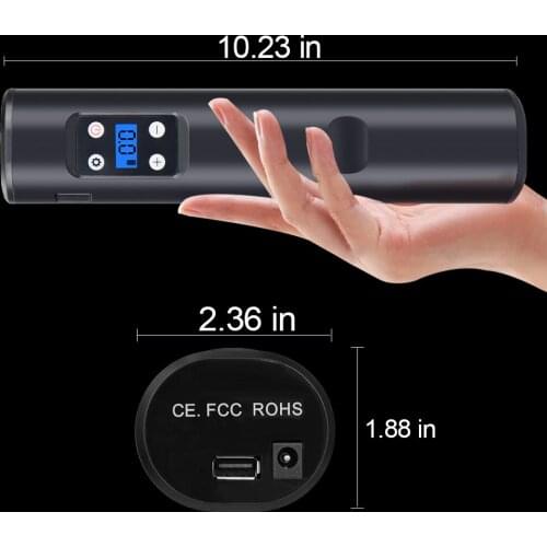 12V 150PSI Rechargeable Car Wireless air Pump Cordless Handheld Inflatable Air Pump Tyre Inflator With LED Emergency Light