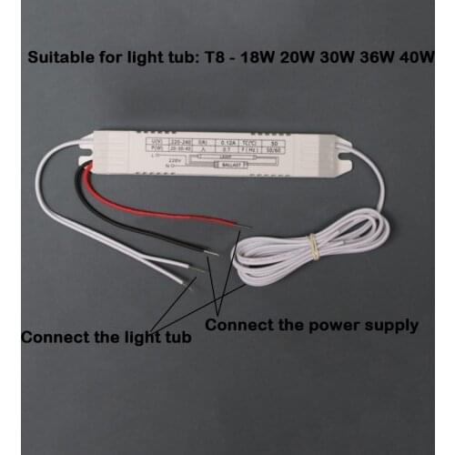 Ballast Fluorescent Electronic Ballast for Fluorescent Lamps Bulb 20-40W 220V/AC for Headlight of T8 NEW