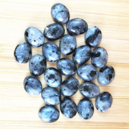 2021 Fashion Hot Sale Natural Black Spectrolite Oval CAB CABOCHON 8x10mm Stone Beads for Jewelry Making Wholesale 50pcs/lot Free