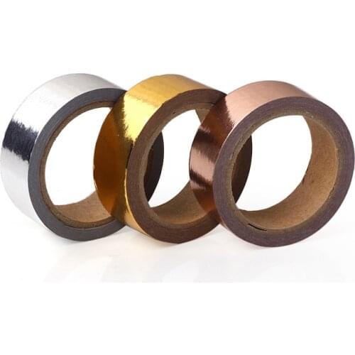 DIY Cute Rose Gold Decorative Washi Tape Sticker Kawaii Hot Stamping Adhesive Masking Tape For Scrapbooking Paper Stationery