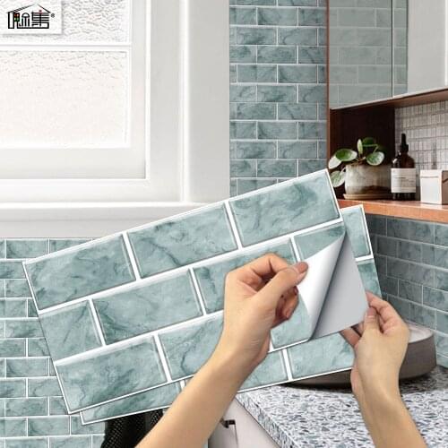 European style home improvement bathroom kitchen wall decoration self-adhesive waterproof wallpaper stickers DIY renovation