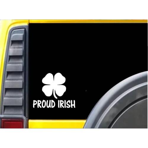 Proud Irish Sticker k234 6 inch Ireland shamrock decal window Sticker