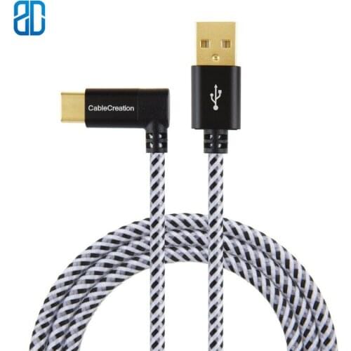 USB C to USB A Cable, Right Angle USB Type C Data and Charging Cord, Compatible MacBook(Pro), Pixel XL, Galaxy S9/S9+/S10