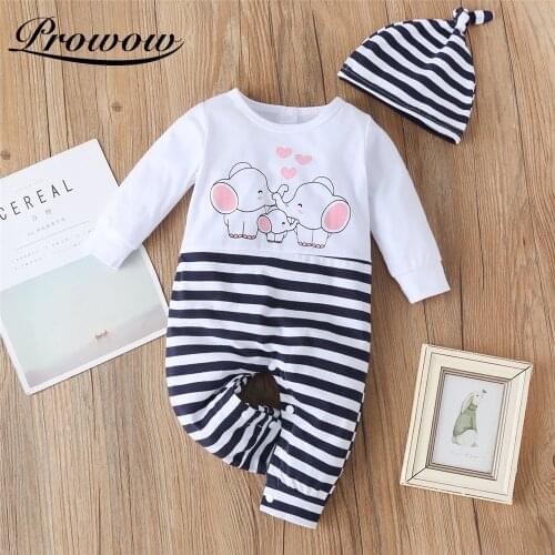 Prowow Cartoon Baby Girls Clothes For Newborns Jumpsuit Winter Babys Rompers 0 To 3 Months Childrens Overalls Infant Clothing