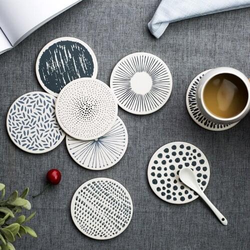 Cup Pad Mug Diatomite Water Absorption Mat Heat Resistant Hot Pot Circular Environmental Protection Mug Holder Round Bowl Pad