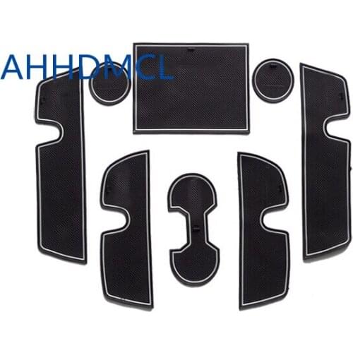 Car Door Groove Mat Gate Slot Cup Armrest Storage Pad Mat For Highlander 2009 2010 2011 2012 2013
