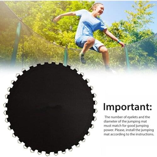 32-60 inch Round Trampoline Replacement Pad Weatherproof PP Black Jump Cloth Garden Elastic Bounce Mat Home Toys For Children