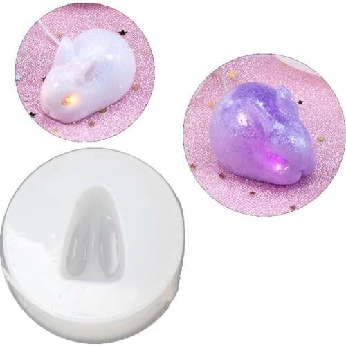 Cute 3D Rabbit Pendant Silicone Mold Epoxy Resin Mold Jewelry Making Tools Crystal Mold Soap Making Drop shipping