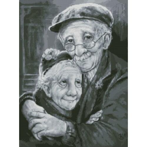 Couple, Companionship Love sewing kit Top Quality Embroidery Needlework 14CT Unprinted Art Cross Stitch Kits DIY Handmade Decor