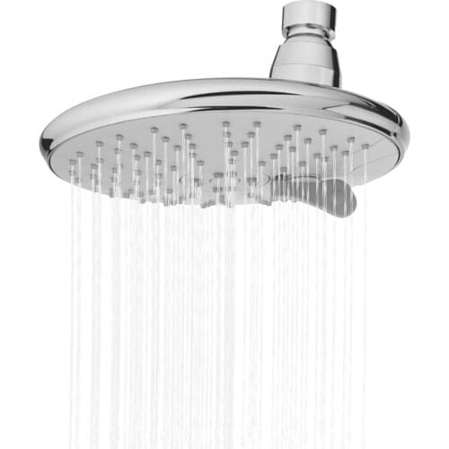 6 Inch Shower Head High Pressure Boosting Bathroom Bath Spray Showerhead Polished Chrome Bath Rain Shower Head Replacement