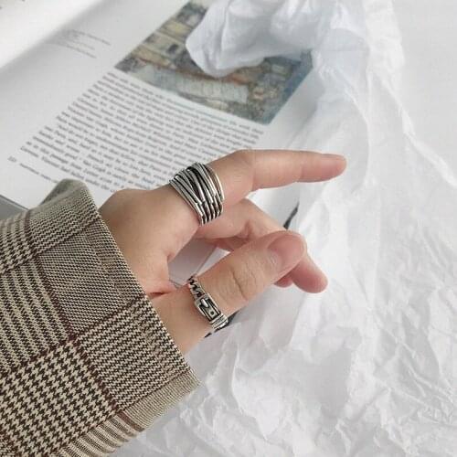 New Charming Multi-layer Chains Finger Ring for Women Vintage Boho Knuckle Party Rings Gothic Punk Jewelry Gifts for Girls 2020