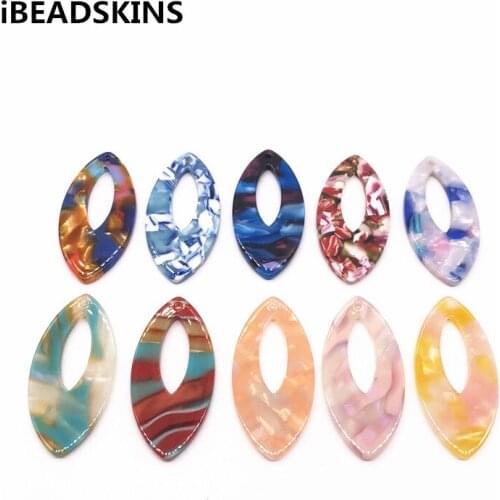 New arrival! 42x21mm 50pcs/lot acetic acid oval-shape charms for earrings accessories/Earring parts Jewelry Findings making