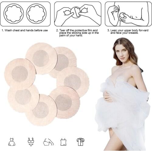 Disposable Nipple Covers Breast Petals Flower Sticker Bra Pad Pasties Lingerie for Women Nipple Cover Bra Adhesive Pad