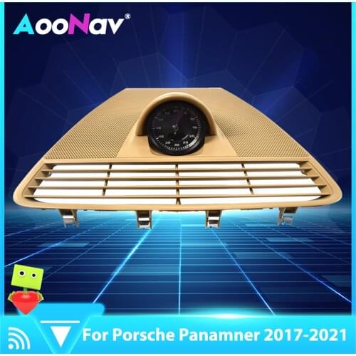 Original Car Style For Porsche Panamner 2017-2021 Interior Dashboard Stopwatch Decoration Electronic Clock Compass Time