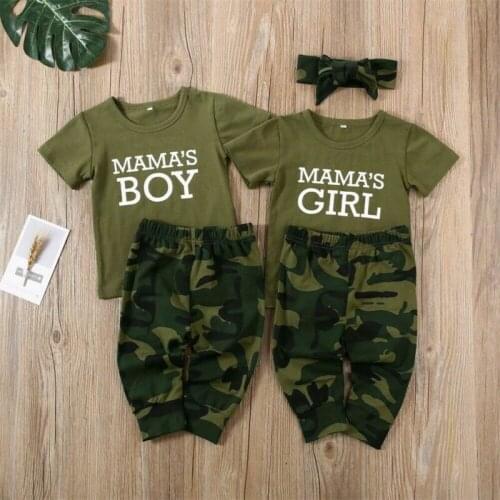 Pudcoco 2020 Fashion Newborn Kid Baby Boy Girl Top Romper Pant Leggings Camo Outfits 0-3Y