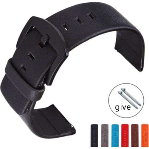 Cowhide Watchbands 18 20 22 24mm Women Men Quick Release For Samsung Gear S3 Genuine Leather Vintage Watch Band Strap