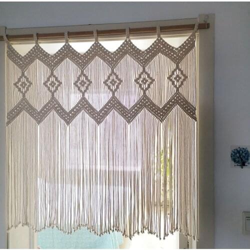 Nordic Hand Woven Curtains Wall Decoration Curtains for Living Room Luxury Home Decor