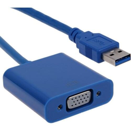 Super Speed USB 3.0 to VGA Video Graphic Card Display External Cable Adapter for Windows 7 WIN8