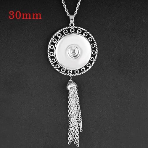 Vintage tassel Snap Necklace fit 30mm snap button DE103