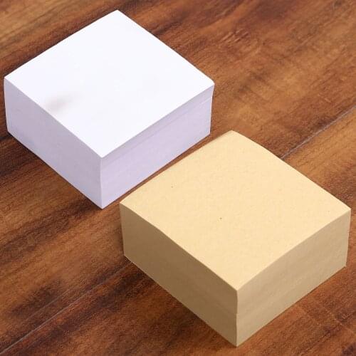 1pcs 7.6*7.6cm retro thick note paper N times can tear paper brick kraft paper scratch pad 400 sheets