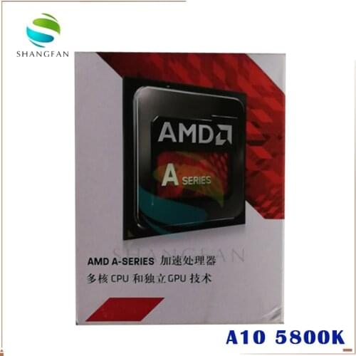 100% New AMD A-Series A10 5800 A10 5800K 3.8Ghz 100W Quad-Core CPU Processor AD580KWOA44HJ Socket FM2 with CPU cooling fan