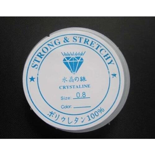 2Rolls 0.8mm Round Transparent Elastic line 10Meters for jewelry making